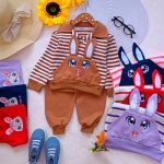 Girls' blouse and trousers, for ages 1 to 5 years