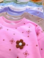 Girls' blouse and trousers, for ages 4 to 7 years