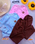 Girls' blouse and trousers, for ages 4 to 7 years