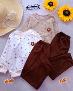Girls' blouse and trousers, for ages 4 to 7 years