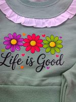 Girls' blouse and trousers, sizes 30 to 45