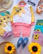 Girls' blouse and trousers, sizes 35 to 45