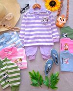 Girls' blouse and trousers, sizes 40 and 45