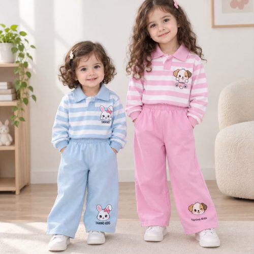 Girls' blouse and trousers, sizes 40 and 45