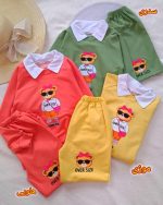Girls' blouse and trousers, sizes 45 to 60