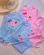 Girls' blouse and trousers, sizes 45 to 60