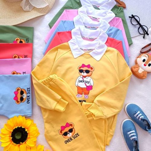 Girls' blouse and trousers, sizes 45 to 60