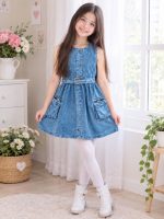 Girls' jacket and dress set (sarafan), for ages 4 to 12 years