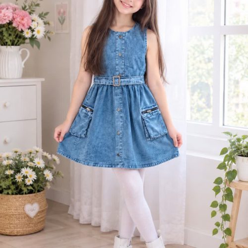Girls' jacket and dress set (sarafan), for ages 4 to 12 years