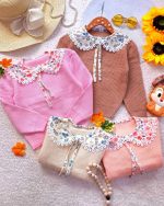 Girls' knit blouse, sizes 40 to 55