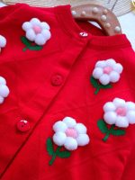 Girls' knitted cardigan, sizes 40 to 55