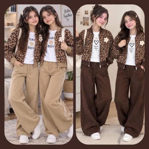 Girls' sweatshirt and pants, sizes 40 to 65