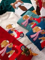 Knitted sweater for girls and boys, sizes 45 to 55