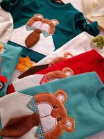 Knitted sweater for girls and boys, sizes 45 to 55