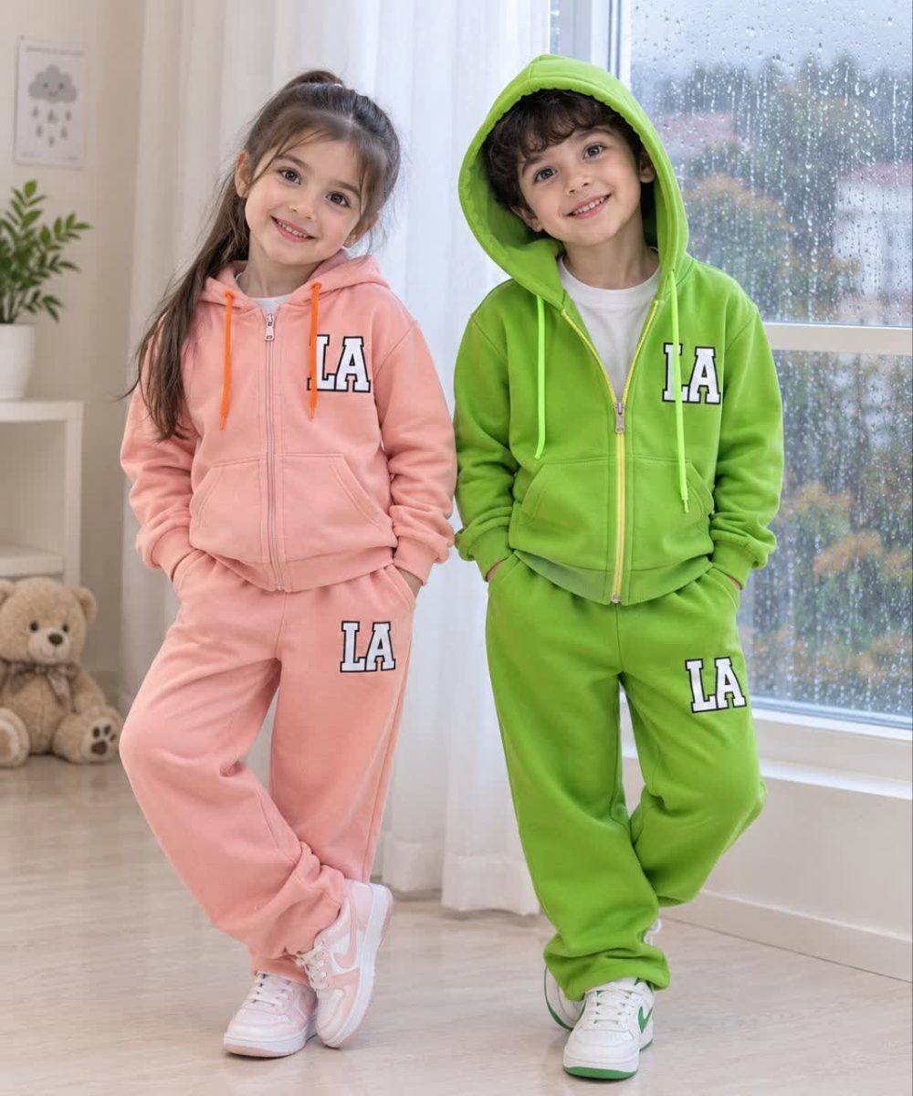 Sweatshirt and pants for girls and boys, sizes 40 to 50